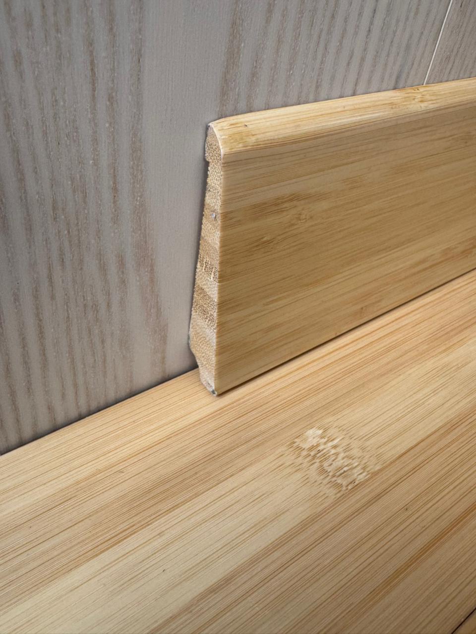 Плинтус массив Бамбук натур,лак 1830х80х15 мм